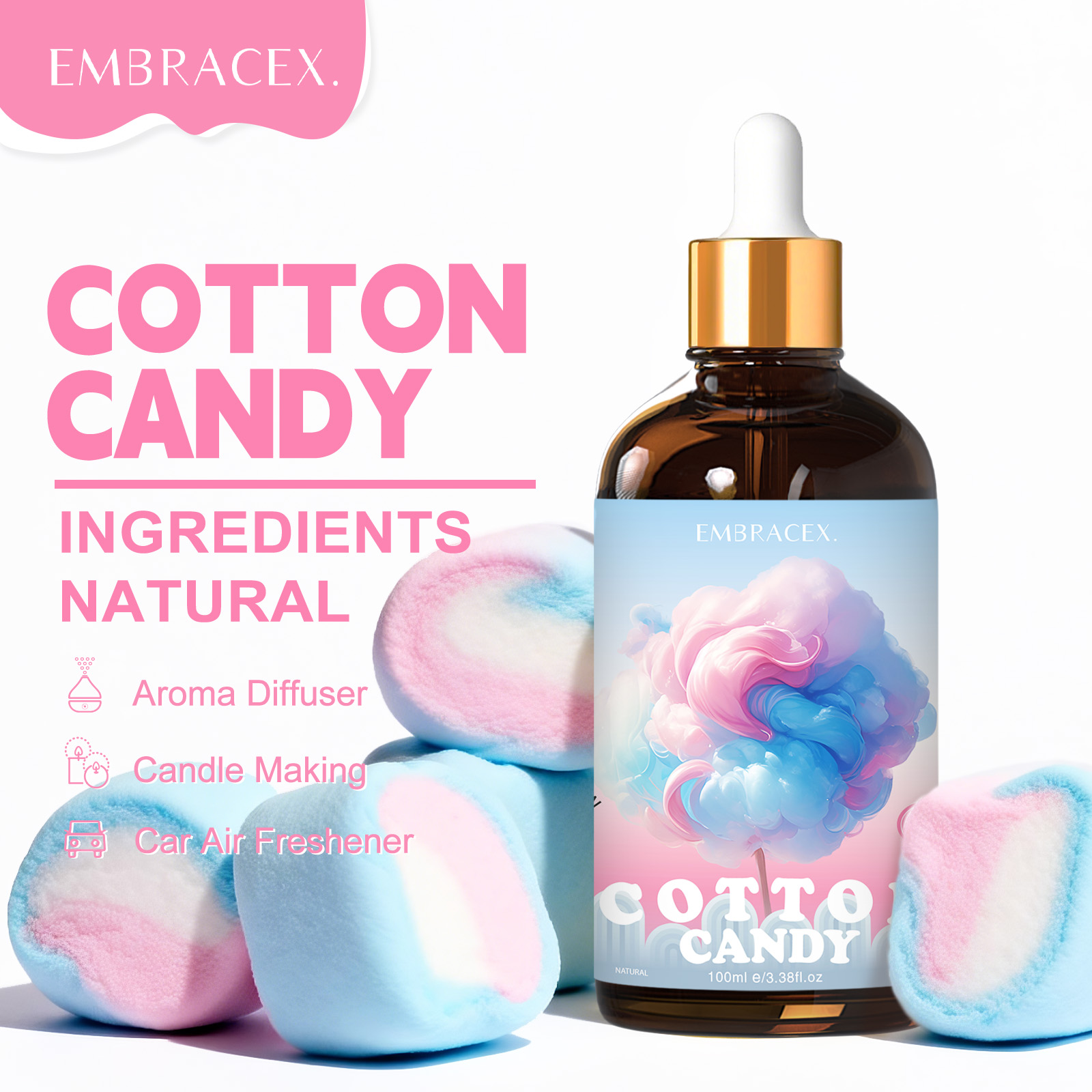 Home Fragrance Gift - 100ml Minyak Aroma Permen Kapas untuk